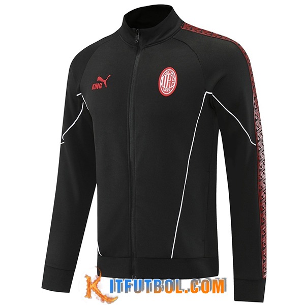 Chaquetas Futbol AC Milan Negro/Rojo 2025/2026