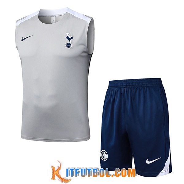 Camiseta Entrenamiento sin mangas Tottenham Hotspur Gris/Blanco 2025/2026