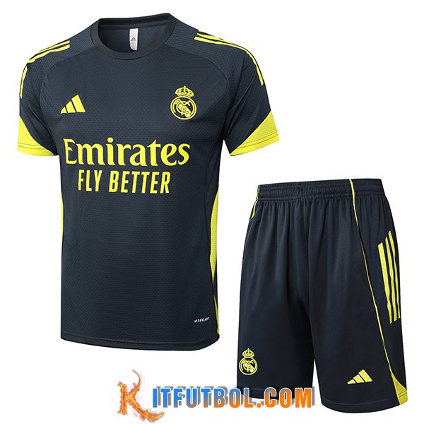 Camiseta Entrenamiento Real Madrid Gris/Amarillo 2025/2026