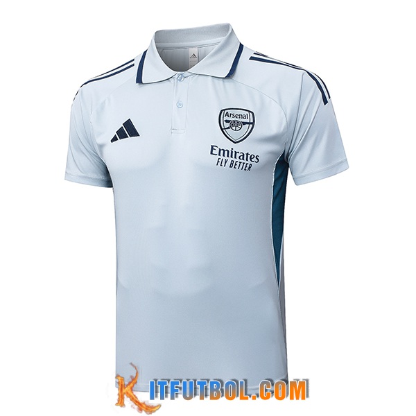 Camiseta Polo Arsenal Gris/Verde 2025/2026