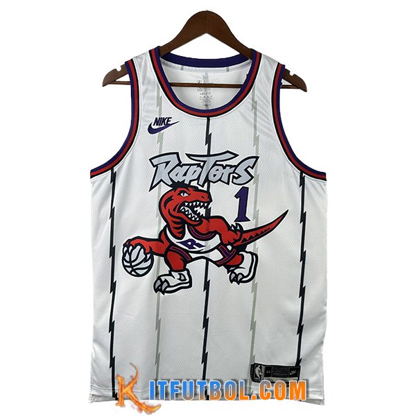 Camisetas NBA Toronto Raptors (McGRADY #1) 2025/26 Blanco/Rojo