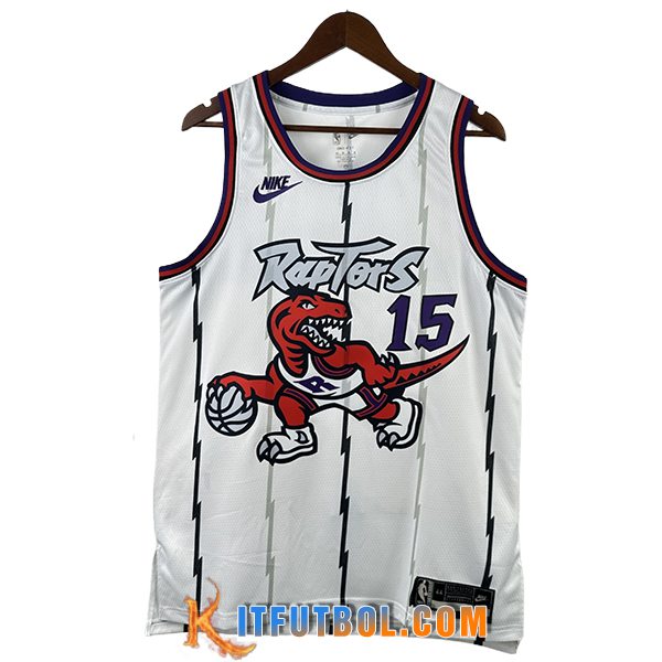 Camisetas NBA Toronto Raptors (CARTER #15) 2025/26 Blanco/Rojo