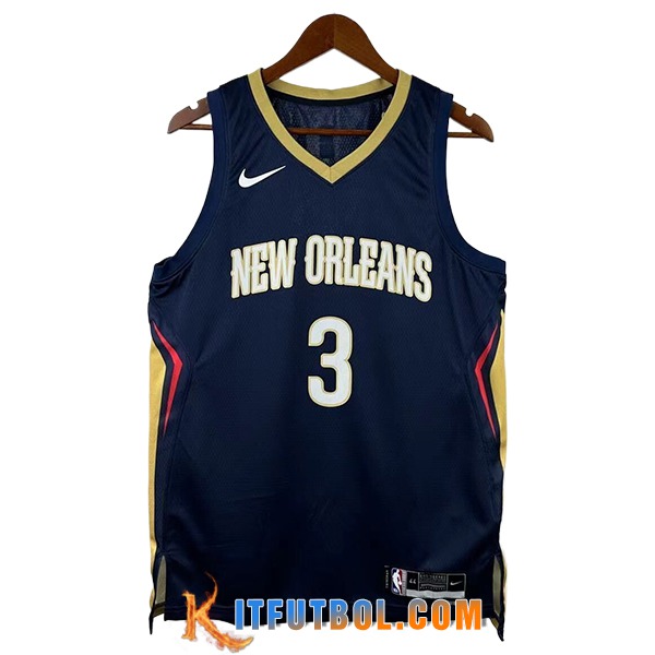 Camisetas NBA New Orleans Pelicans (POOLE #3) 2025/26 Azul/Amarillo