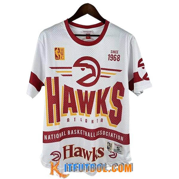 Camisetas NBA Atlanta Hawks Retro 2025/26 Blanco/Rojo/Amarillo