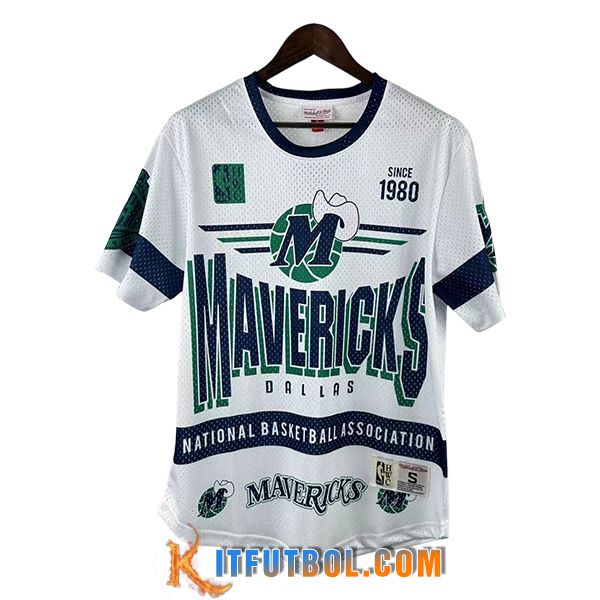 Camisetas NBA Dallas Mavericks Retro 2025/26 Blanco/Azul/Verde