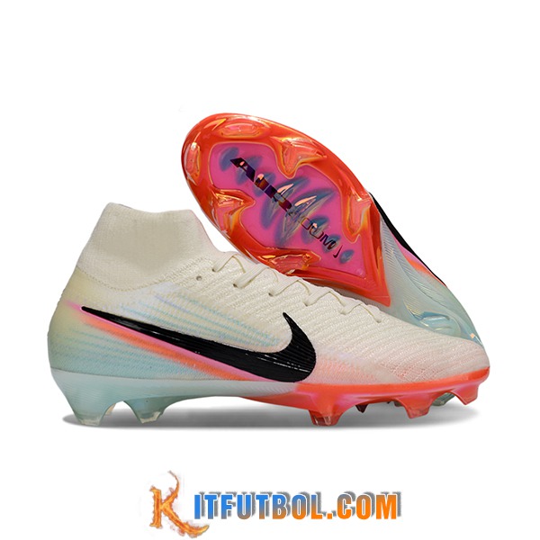 Nike Botas De Fútbol Air Zoom Mercurial Superfly IIX Elite FG Beige/Negro/Azul/Rosa