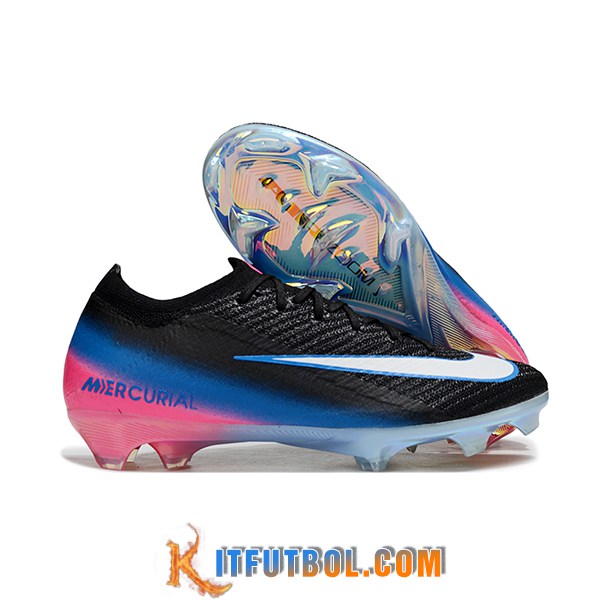 Nike Botas De Fútbol AIR Zoom Mercurial Vapor 16 Elite XXV FG Negro/Blanco/Azul/Rosa
