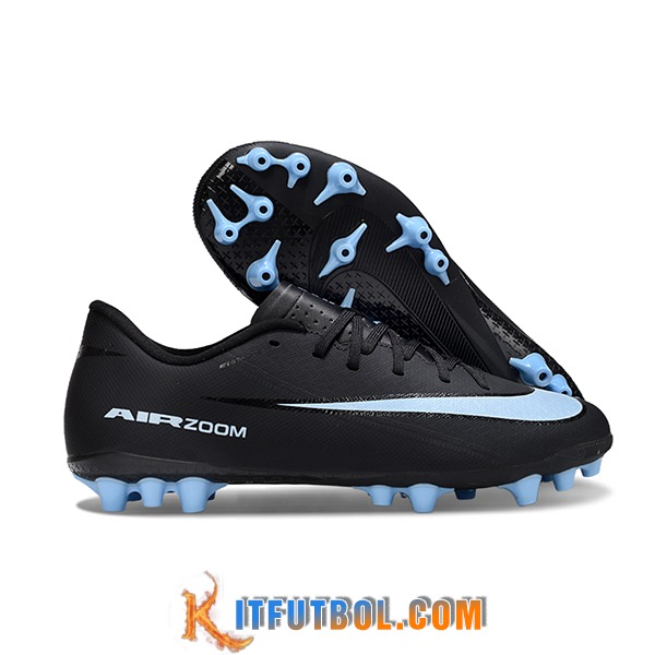 Nike Botas De Fútbol AIR ZOOM MERCURIAL VAPOR XVI ACADEMY X MBAPPE AG Negro/Azul