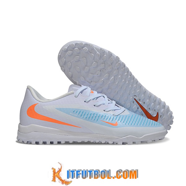Nike Botas De Fútbol Phantom 6 Low Academy "Erling Haaland" Blanco/Azul/Naranja