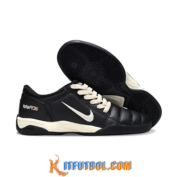 Nike Botas De Fútbol T90 IC Negro/Beige