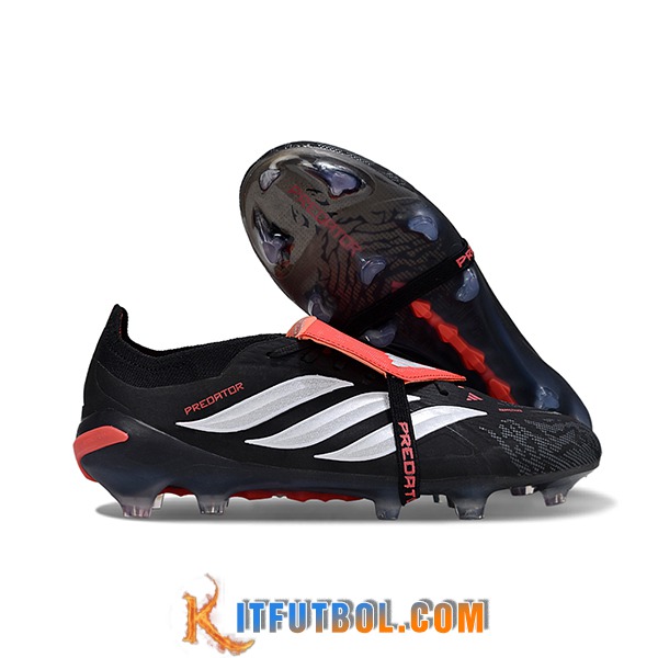Adidas Botas De Fútbol 26 Predator Elite Tongue FG Negro/Gris/Naranja