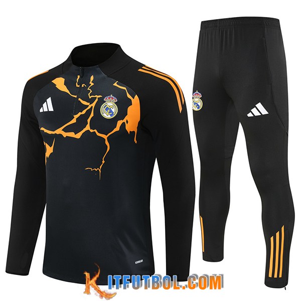 Chandal Equipos De Futbol Real Madrid Negro/Naranja 2025/2026