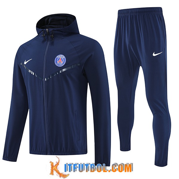 Chaqueta Con Capucha Chandal Rompevientos PSG Azul Oscuro 2025/2026