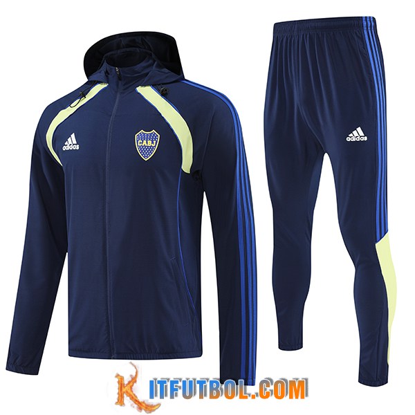 Chaqueta Con Capucha Chandal Rompevientos Boca Juniors Azul/Verde 2025/2026
