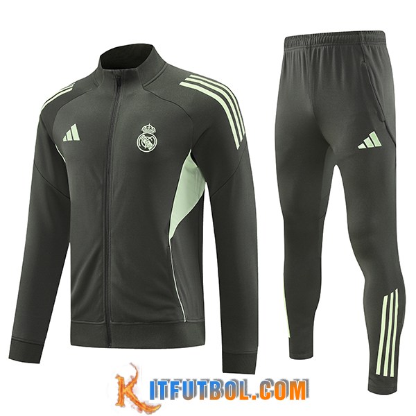 Chandal Equipos De Futbol Chaquetas Real Madrid Marrón/Verde 2025/2026