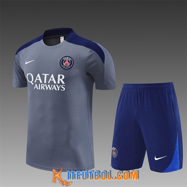 Camiseta Entrenamiento PSG Ninos Gris/Azul 2025/2026