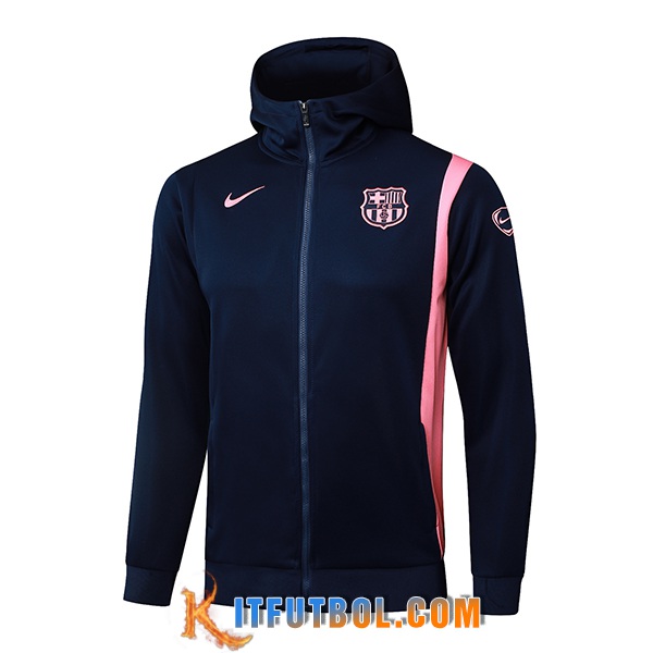 Chaqueta Con Capucha FC Barcelona Azul/Rosa 2025/2026