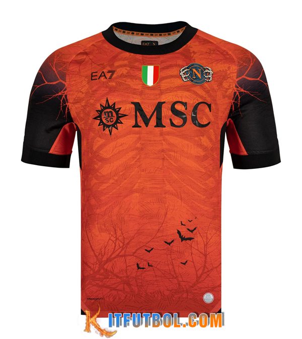 Nueva Camisetas De Futbol SSC Napoli Halloween Portero Naranja 2025/2026