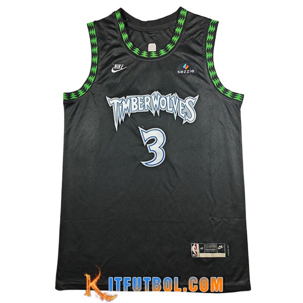 Camisetas NBA Minnesota Timberwolves (McDANIELS #3) 2025/26 Negro/Verde