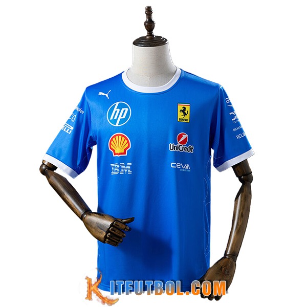 Camiseta de manga corta Scuderia Ferrari Team Azul 2025