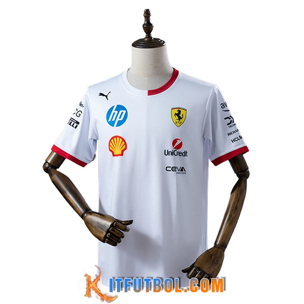 Camiseta de manga corta Scuderia Ferrari Team Blanco 2025