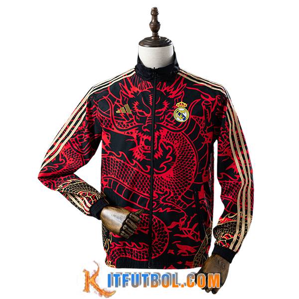 Rompevientos Real Madrid Rojo/Negro/Amarillo 2025/2026
