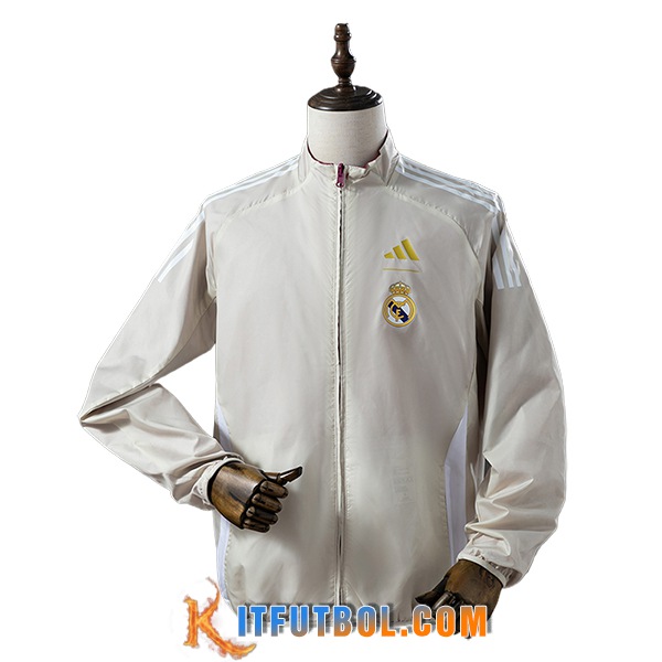 Rompevientos Real Madrid Beige/Blanco 2025/2026