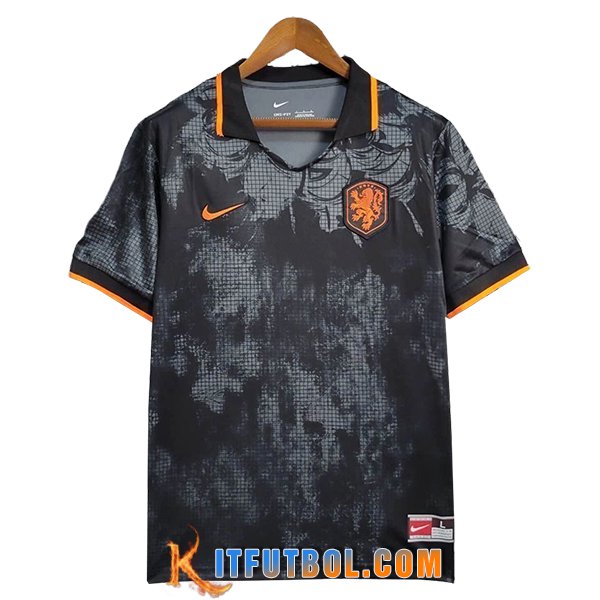 Camiseta Equipo Nacional Países Bajos Portero Negro 2025/2026