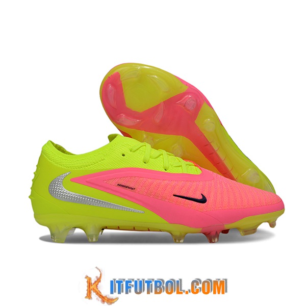 Nike Botas De Fútbol Phantom GX III Elite FG Rosa/Verde