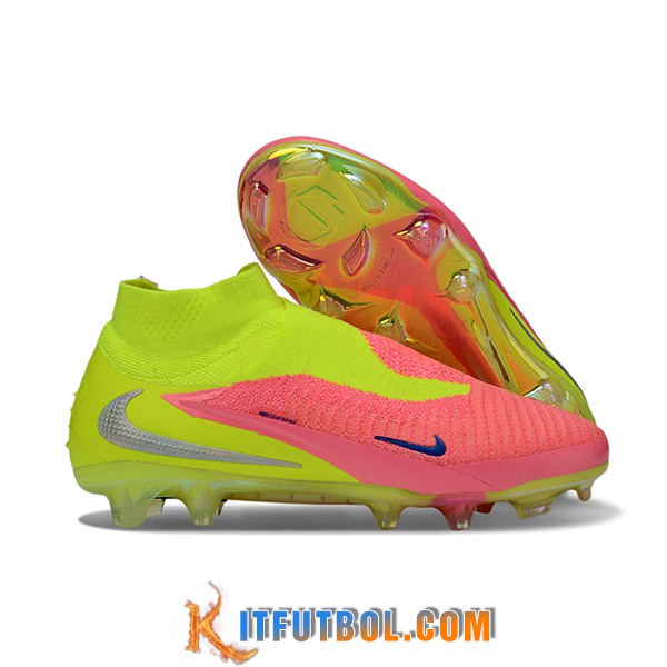 Nike Botas De Fútbol Phantom GX III Elite FG Rosa/Verde -02