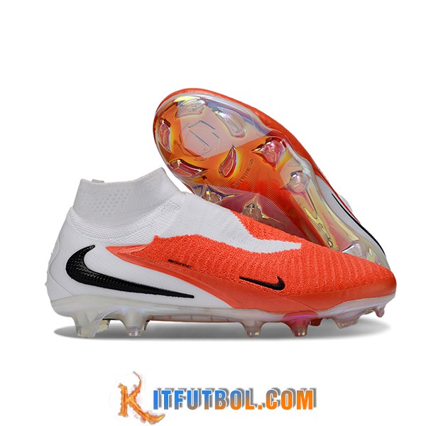 Nike Botas De Fútbol Phantom GX III Elite FG Blanco/Naranja/Negro