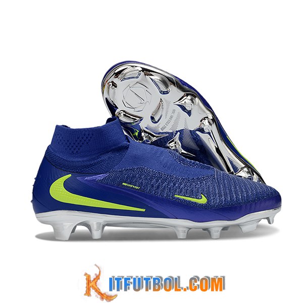Nike Botas De Fútbol Phantom GX III Elite FG Azul/Verde -02