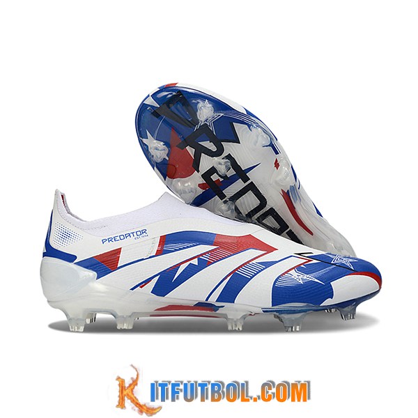 Adidas Botas De Fútbol 25 Predator Elite LL FG Azul/Blanco/Rojo
