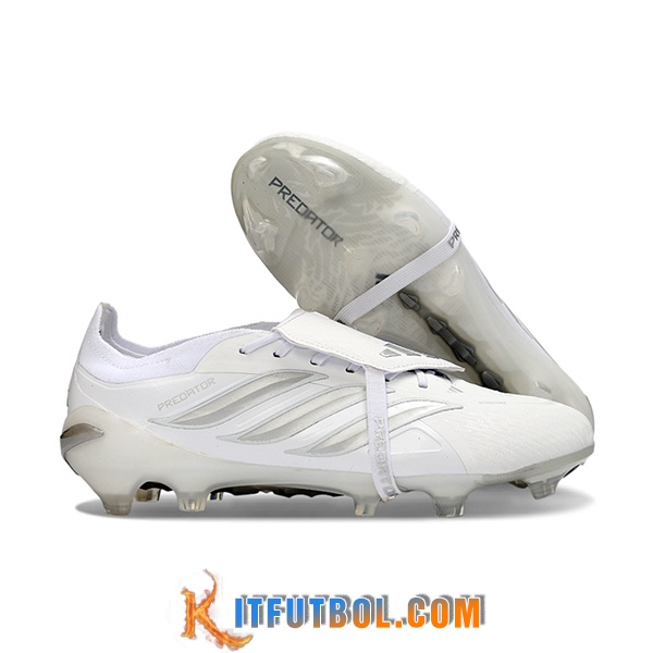 Adidas Botas De Fútbol 26 Predator Elite Tongue FG Blanco/Gris