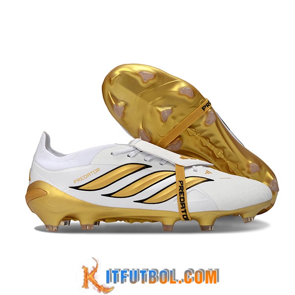 Adidas Botas De Fútbol 26 Predator Elite Tongue FG Blanco/Amarillo