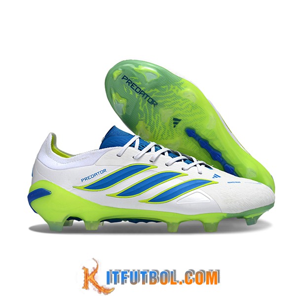 Adidas Botas De Fútbol 26 Predator Elite FG Blanco/Verde/Azul