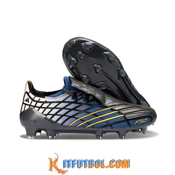 Adidas Botas De Fútbol F50 Elite FG Negro/Azul/Amarillo