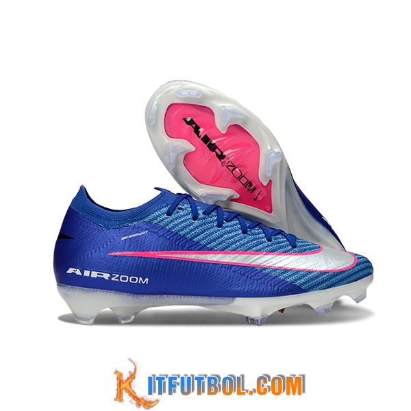Nike Botas De Fútbol AIR Zoom Mercurial Vapor 16 Elite XXV FG Azul/Gris/Rosa