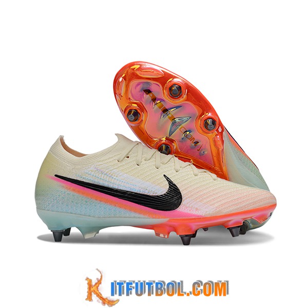 Nike Botas De Fútbol AIR ZOOM MERCURIAL VAPOR XVI ELITE SG-PRO Amarillo/Azul/Rosa