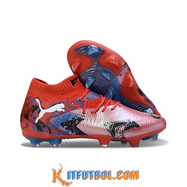 PUMA Botas De Fútbol FUTURE 8 ULTIMATE FG/AG Rojo/Negro/Azul -02