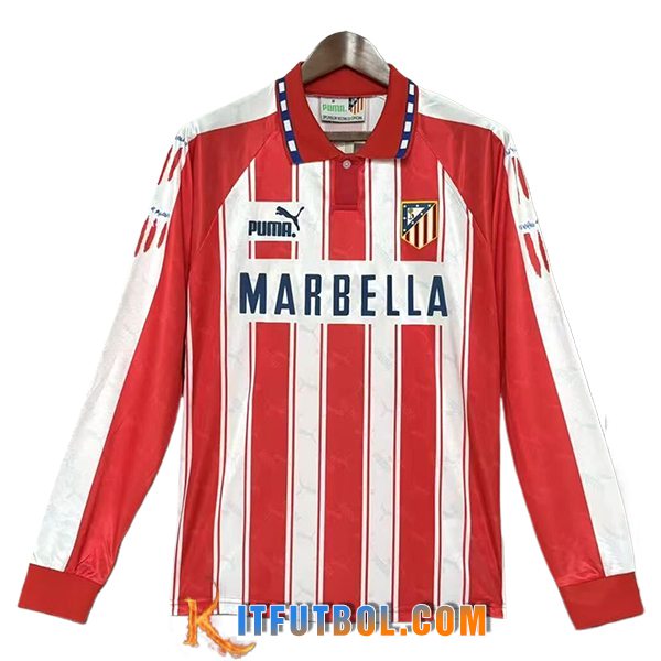 Camisetas De Futbol Atletico Madrid Retro Primera Manga Largas 1994/1995