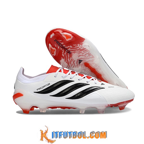 Adidas Botas De Fútbol 26 Predator Elite FG Blanco/Negro/Naranja
