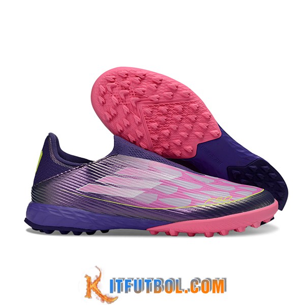 Adidas Botas De Fútbol F50 Pro Laceless TF Violeta/Rosa