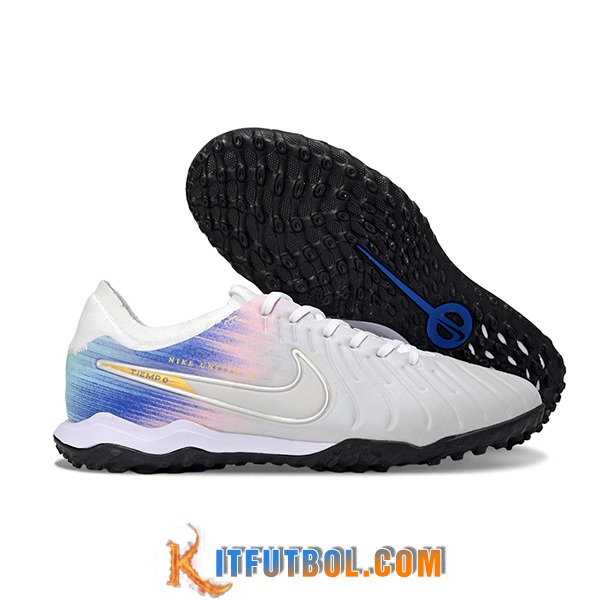 Nike Botas De Fútbol Tiempo Legend X PRO TF Gris/Azul/Rosa