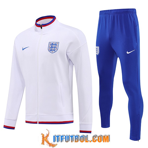 Chandal Equipos De Futbol Chaqueta Inglaterra Blanco/Rojo/Azul 2025/2026
