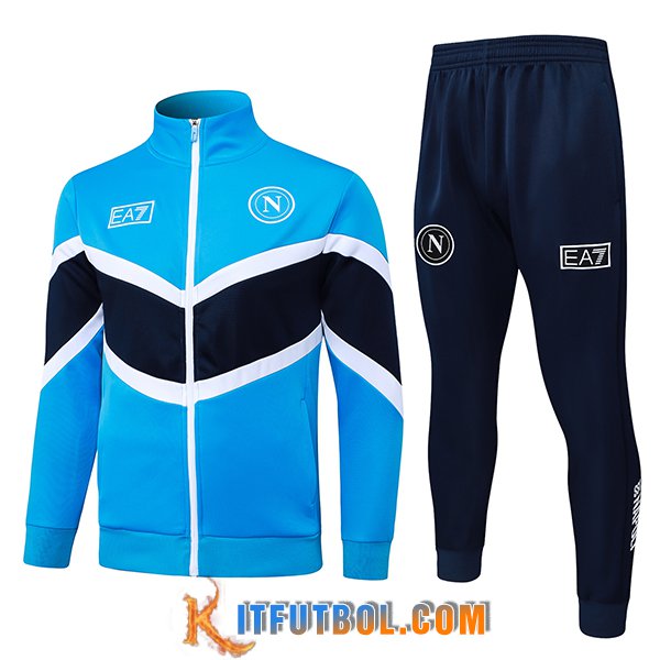 Chandal Equipos De Futbol Chaqueta SSC Napoli Azul/Blanco 2025/2026
