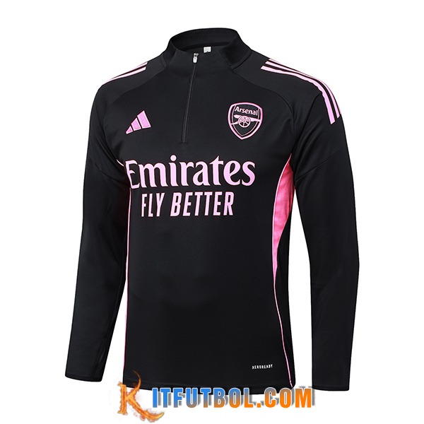 Sudadera De Entrenamiento Arsenal Negro/Rosa 2025/2026