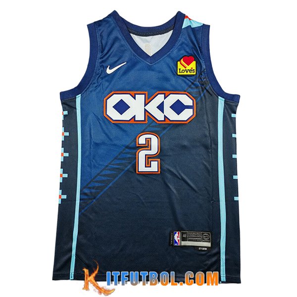 Camisetas NBA Oklahoma City Thunder (GILGEOUS-ALEXANDER #2) 2025/26 Azul -02