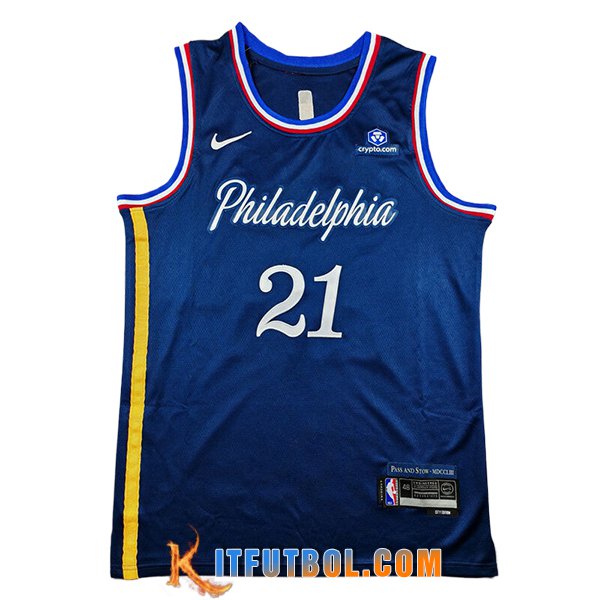 Camisetas NBA Philadelphia 76ers (EMBIID #21) 2025/26 Azul Oscuro