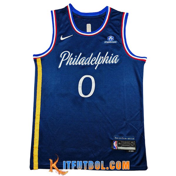 Camisetas NBA Philadelphia 76ers (MAXEY #0) 2025/26 Azul Oscuro
